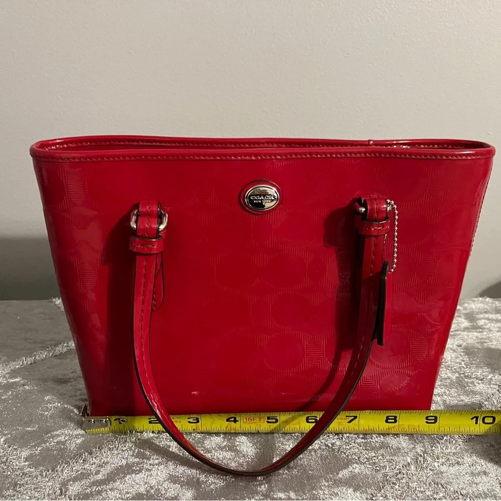 Coach Glossy Red Tote Bag - Picture 4 of 7